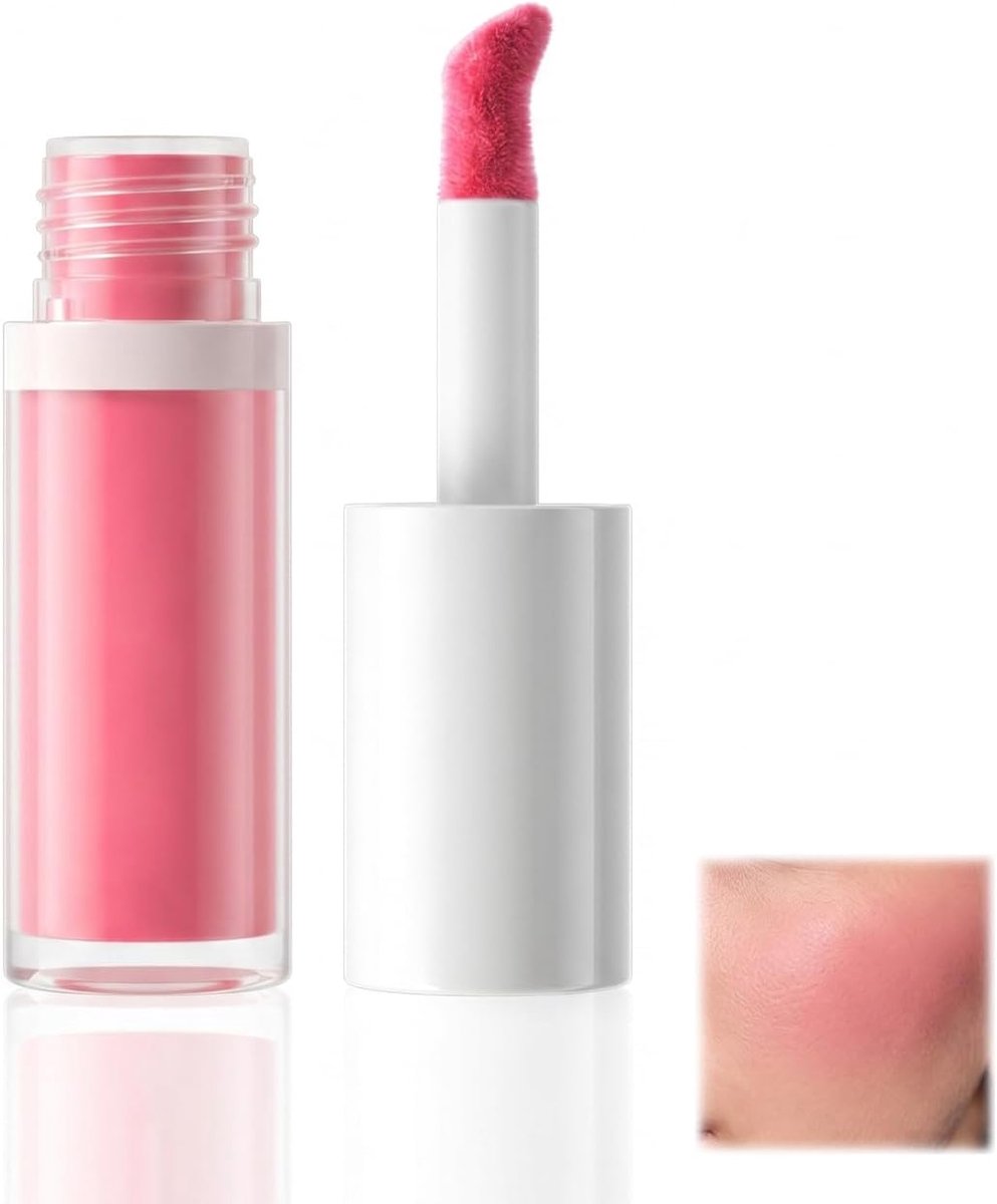 Liquid Blush 01 Pink - Langdurige vloeibare rouge voor een natuurlijke afwerking, sterk gepigmenteerd en veegvast, gemakkelijk te vermengen wangmake-up voor vrouwen, 5 g