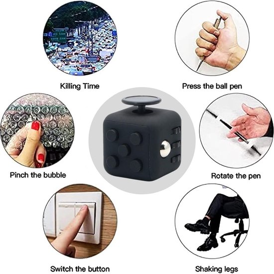 2 Stuks Fidget‑Cube Sensorisch Speelgoed, Fidget Pad Kubus — afbeelding 4