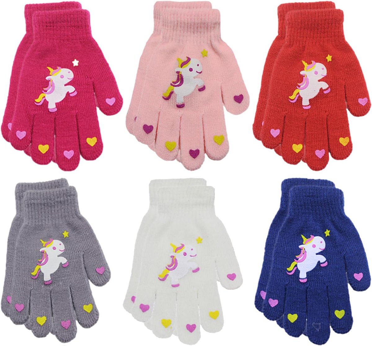 Handschoenen, warme winterhandschoenen, gebreide elastische handschoenen, schattige cartoonhandschoenen, geschikt voor jongens en meisjes van 5 tot 11 jaar, 15 * 10cm(Willekeurige kleur)