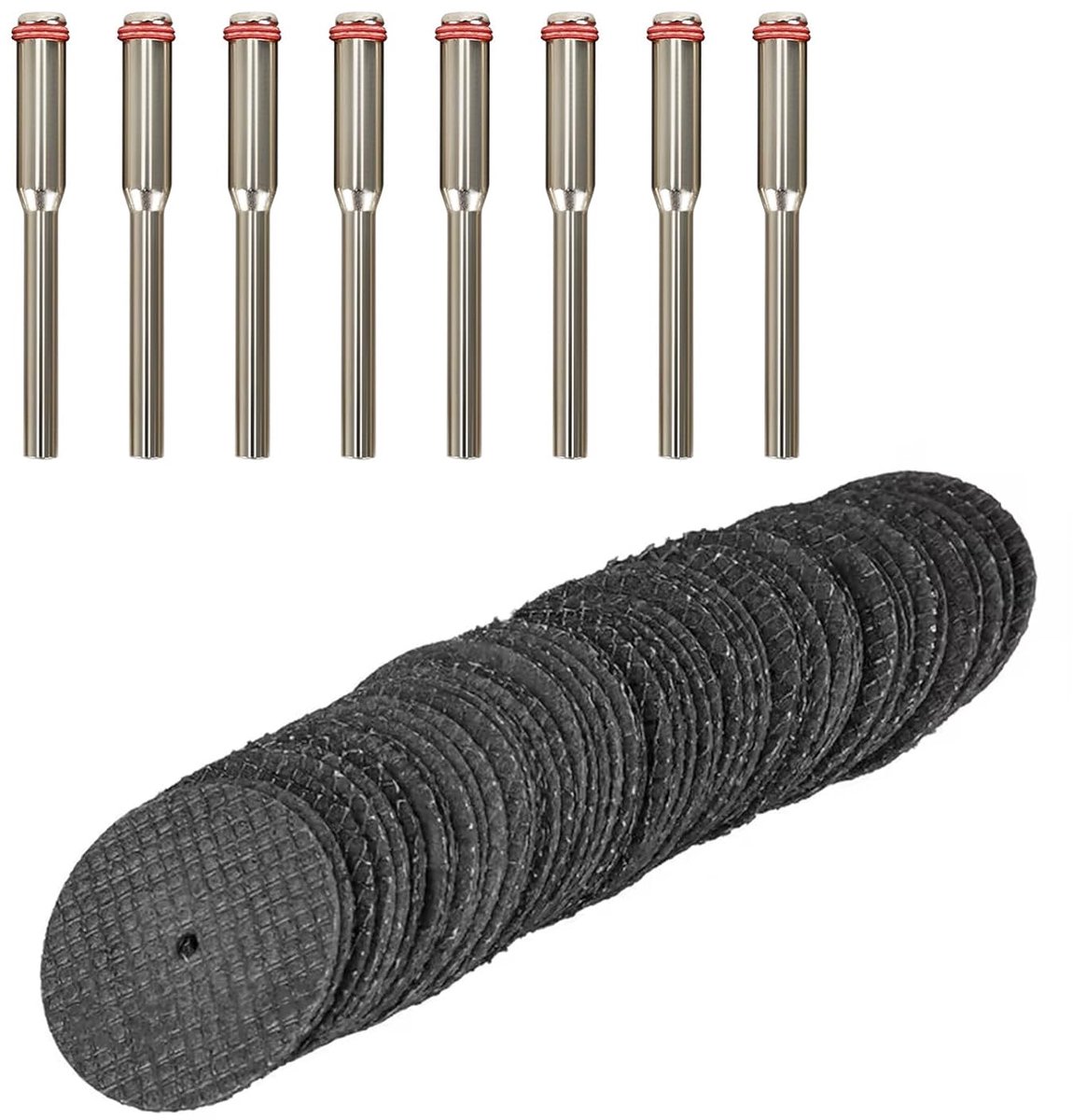 Slijpschijven met 8 stuks 3 mm doorn, 32 mm, schuurschijf, mini metalen doorslijpschijven, micro-metalen doorslijpschijf voor houtbewerking, rotatiegereedschap, accessoires, voor