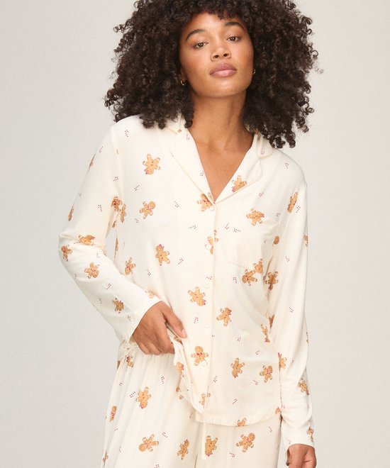 Hunkemöller Jas met Lange Mouwen Jersey Essential Wit
