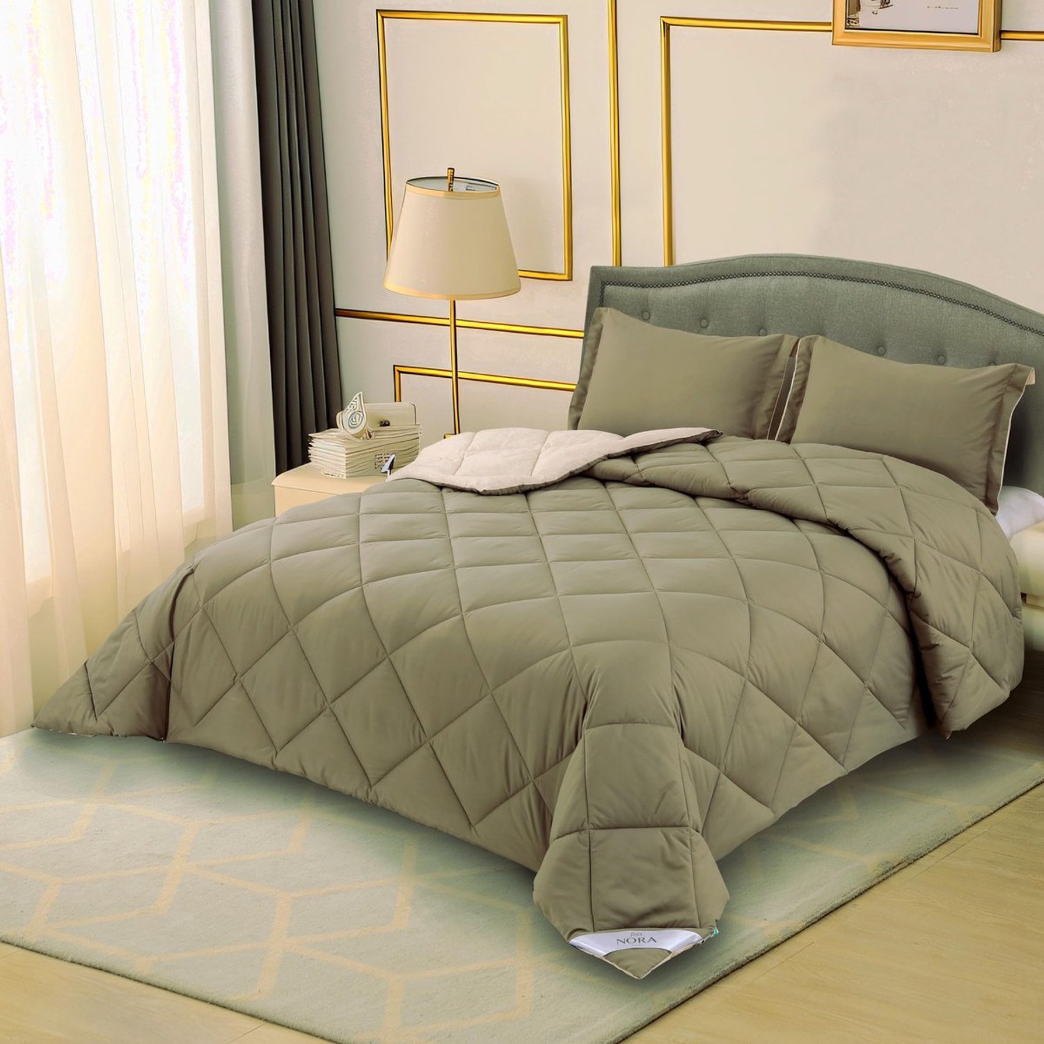 Duraxl Dekbed - 180 cm - Omkeerbaar - Beige