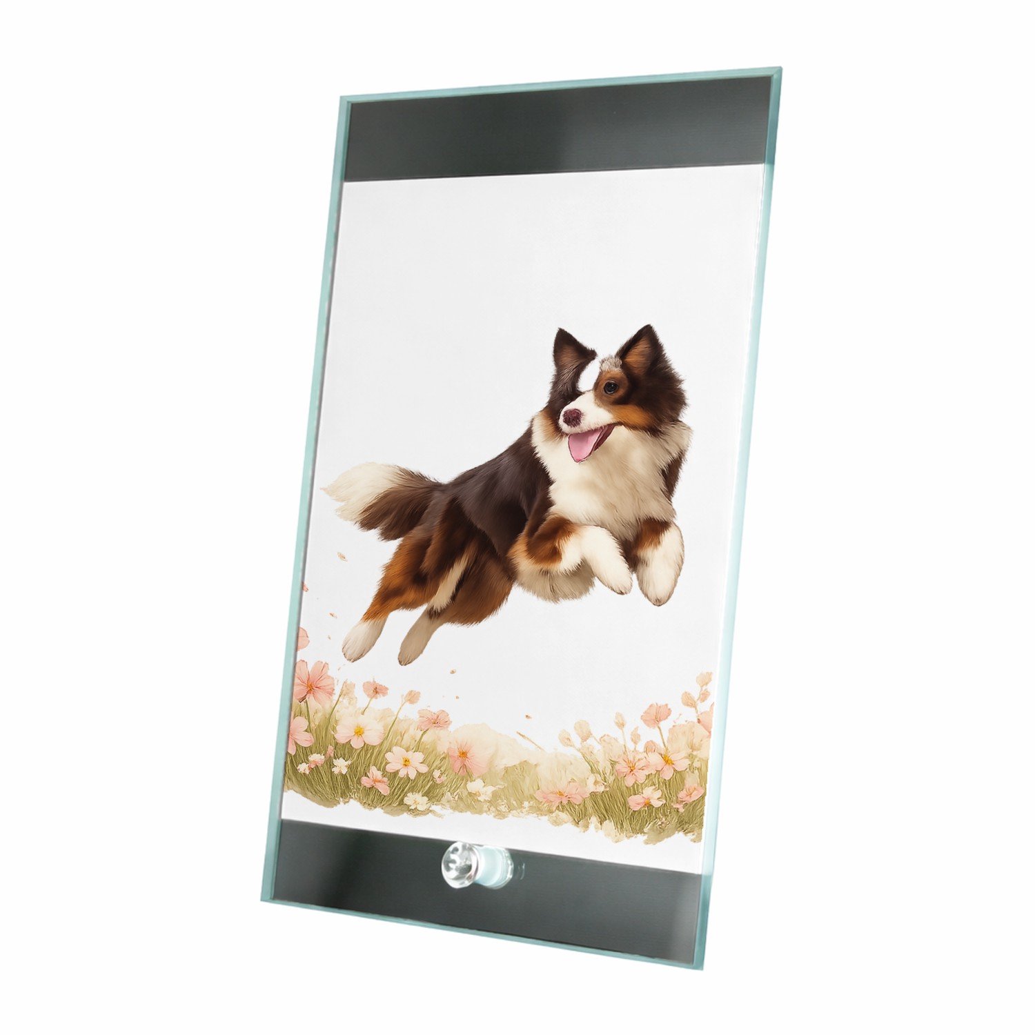 Mr Cadeautjes Glasframe 15 x 23 - design Een krachtige, dromerige dierenprint met één hoofdfiguur in | cadeau Wit
