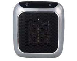Heater Turbo Heat Plug In Wall Outlet Heater, Space Heater-Small Portable Indoor Keramische Verwarmer met Thermostat, 12-uur Timer & Auto Afsluiten | Rustige Warmte voor Slaapkamer, Kantoor, Badkamer
