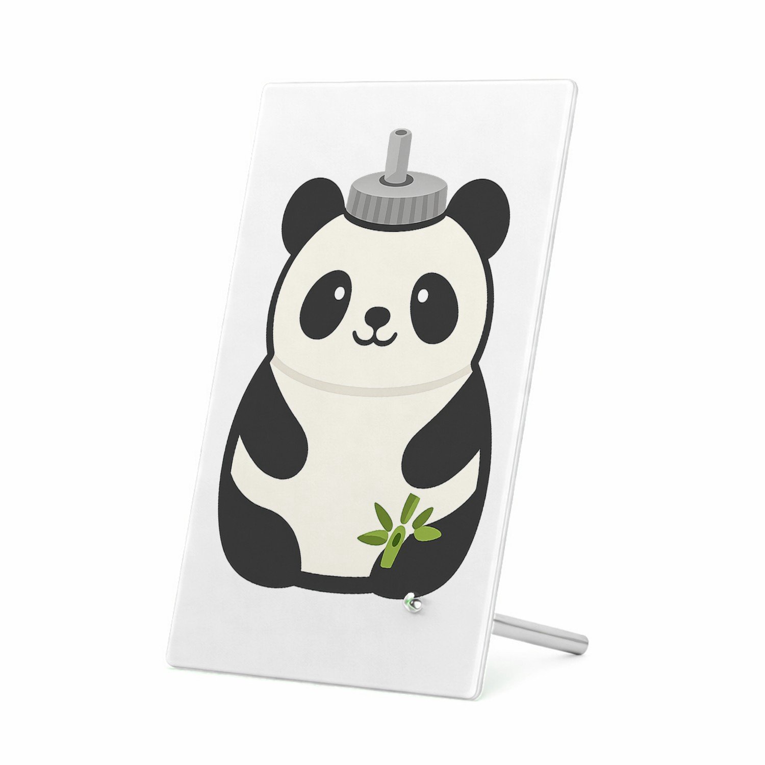 Mr Cadeautjes Glasframe 11 x 16 - design Een vrolijke dier-bidon met dezelfde speelse productpersoonl | cadeau Wit
