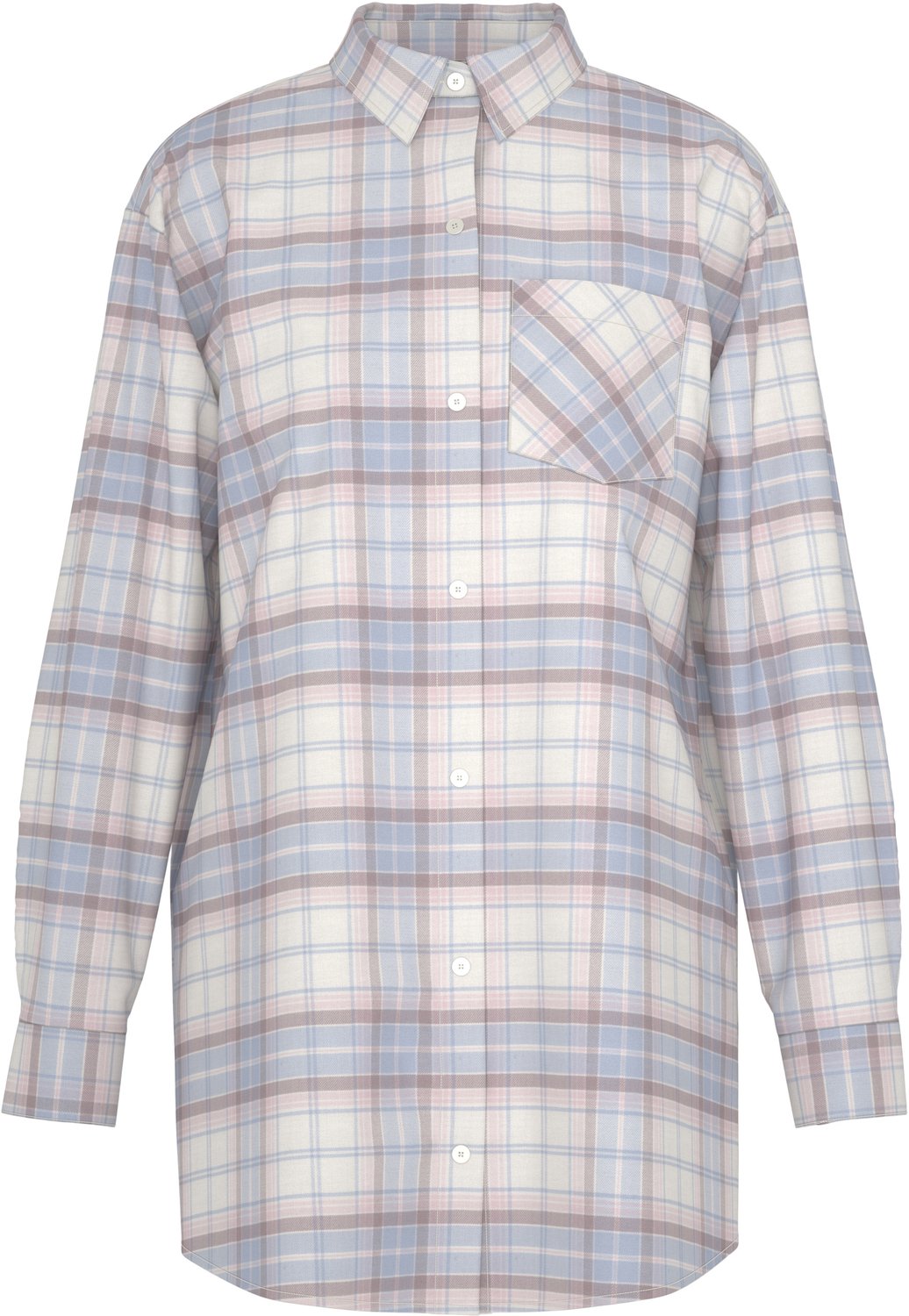 Mey Damen Oversized Nachthemd Serie Winter Sleep Powder Blue