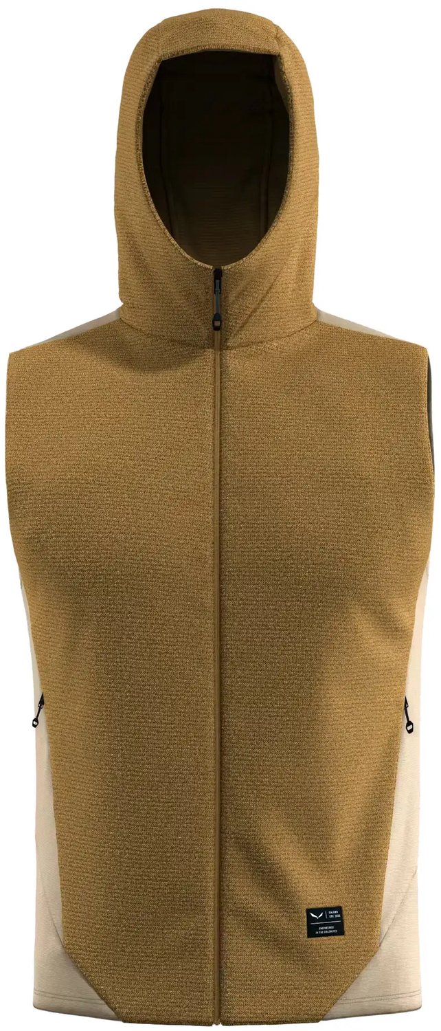 Hooded sweatshirt met rits Salewa Fanes Sarner Light Bruin
