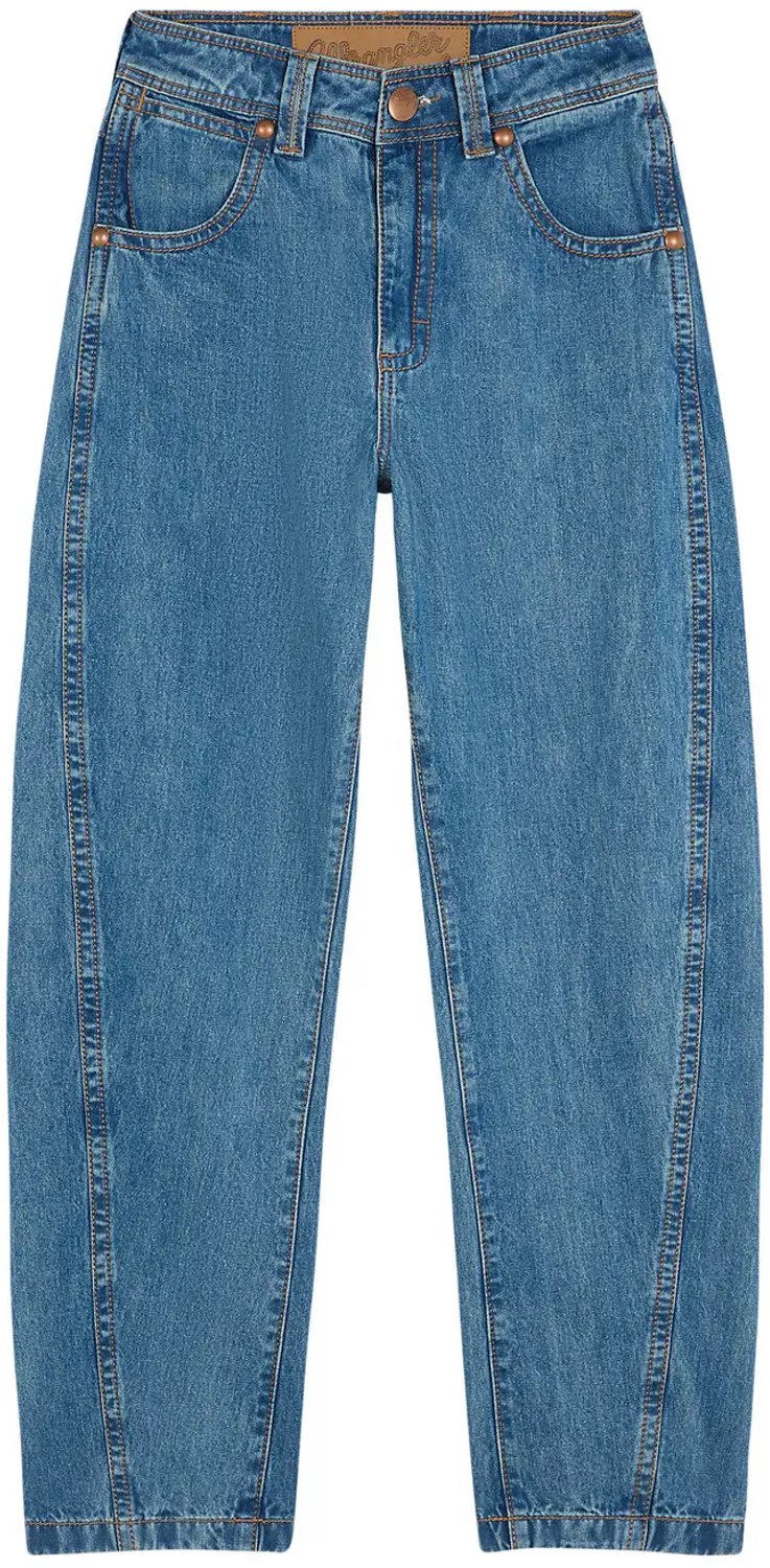 Dames Relaxed Jeans Wrangler Super Barrel Blauw