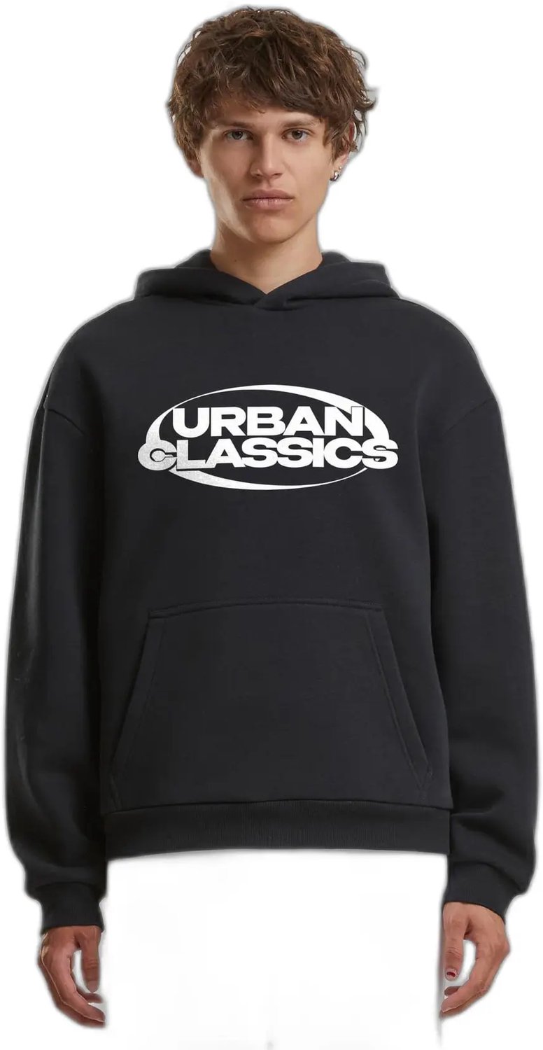 Hoodie Urban Classics Elliptical Logo Zwart