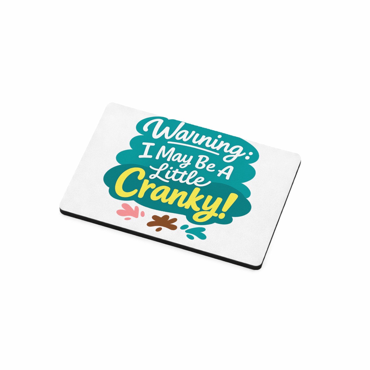 Mr Cadeautjes MDF magnetische fotolijst 7,5 x 5 - design Speelse waarschuwing rond slapen met zachte sterren en maan | cadeau Wit