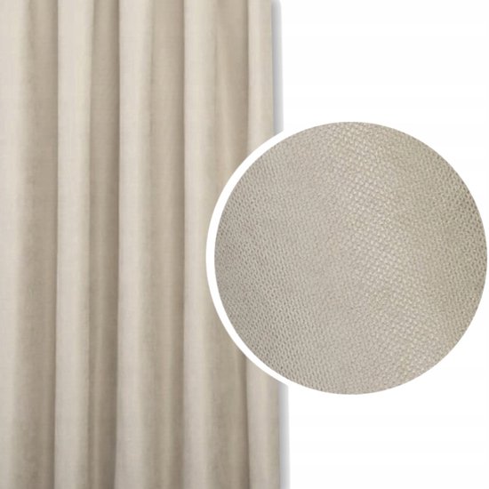 Verduisterende Gordijnstof Beige 190x180 cm - Kant-en-klaar