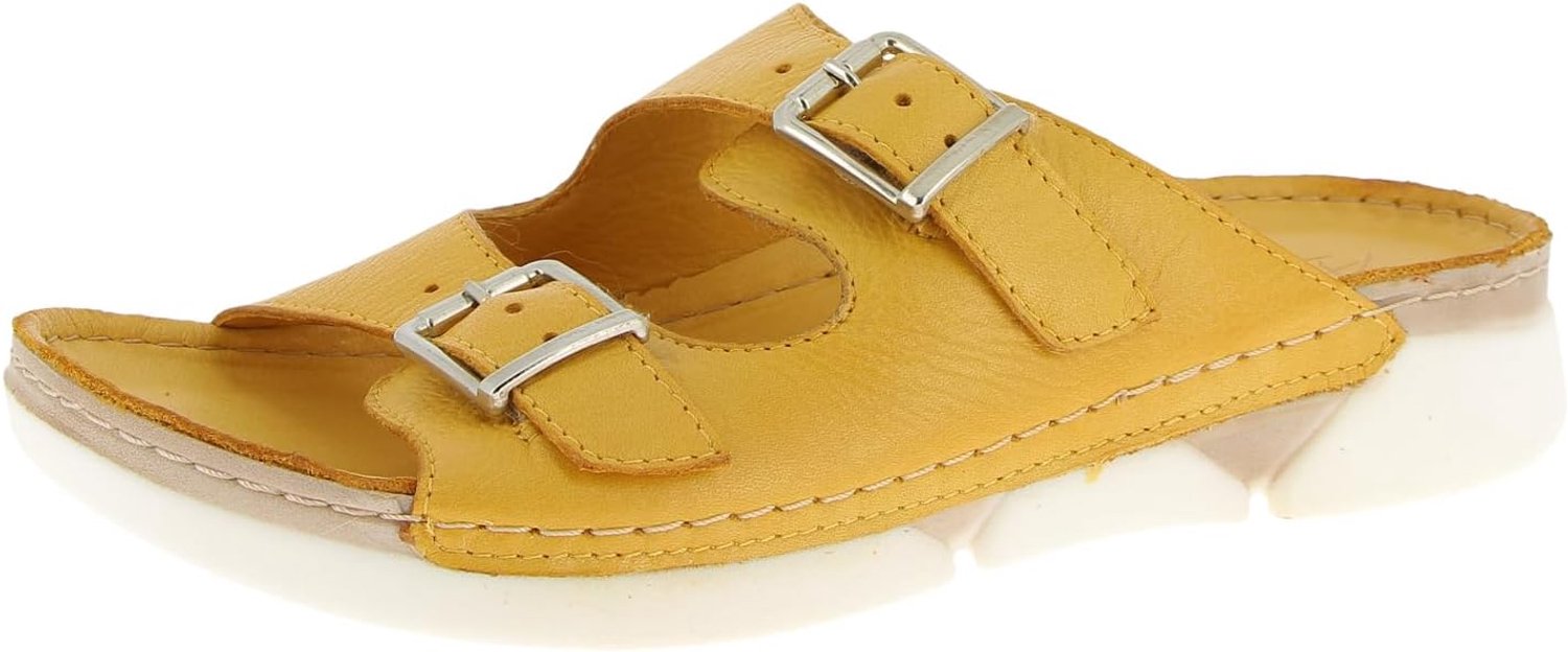 Andrea Conti Dames Mules 0521700 Leer Sportieve Zool Curry