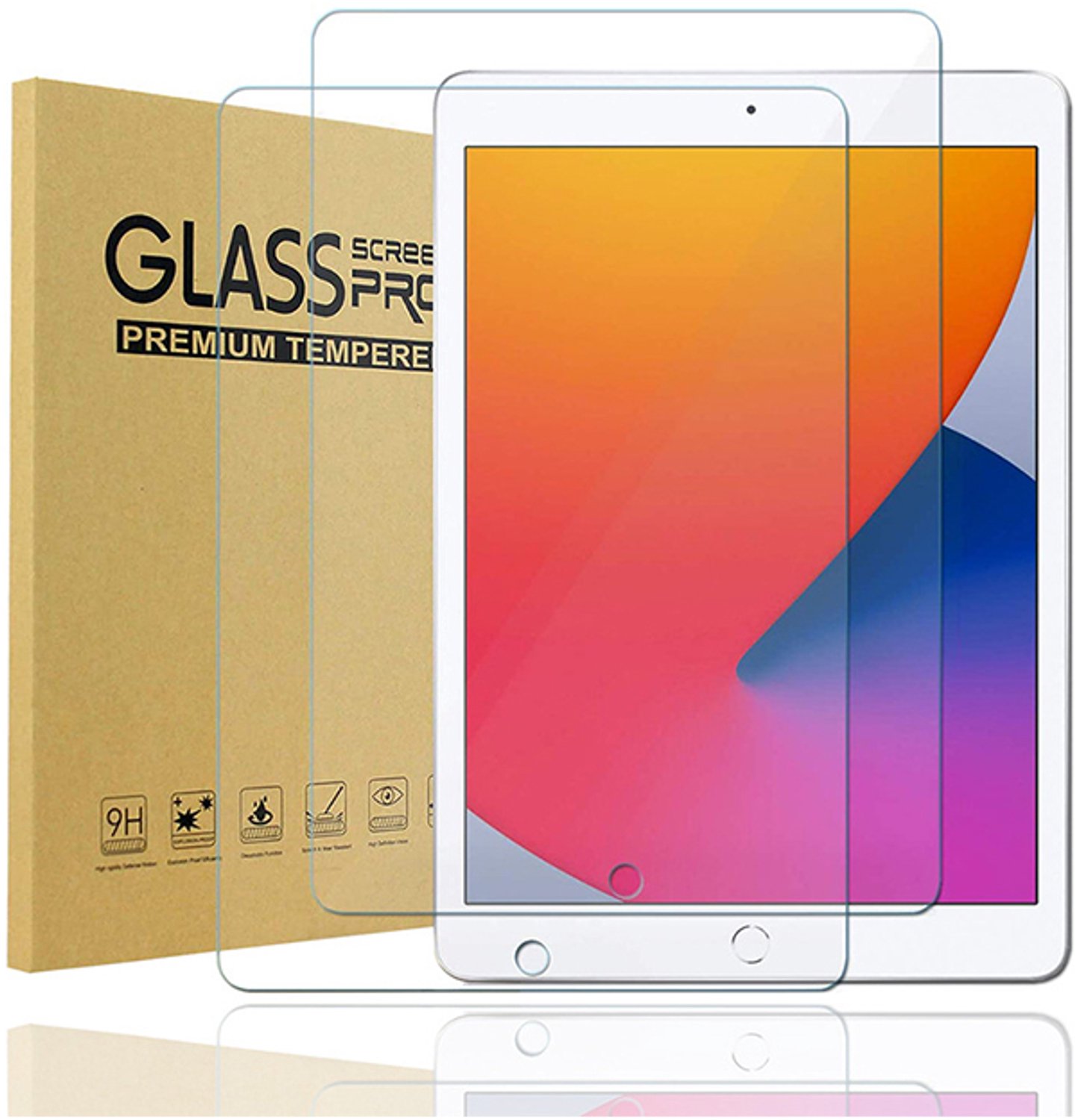 Kristalheldere screenprotector van gehard glas voor iPad (2-pack)