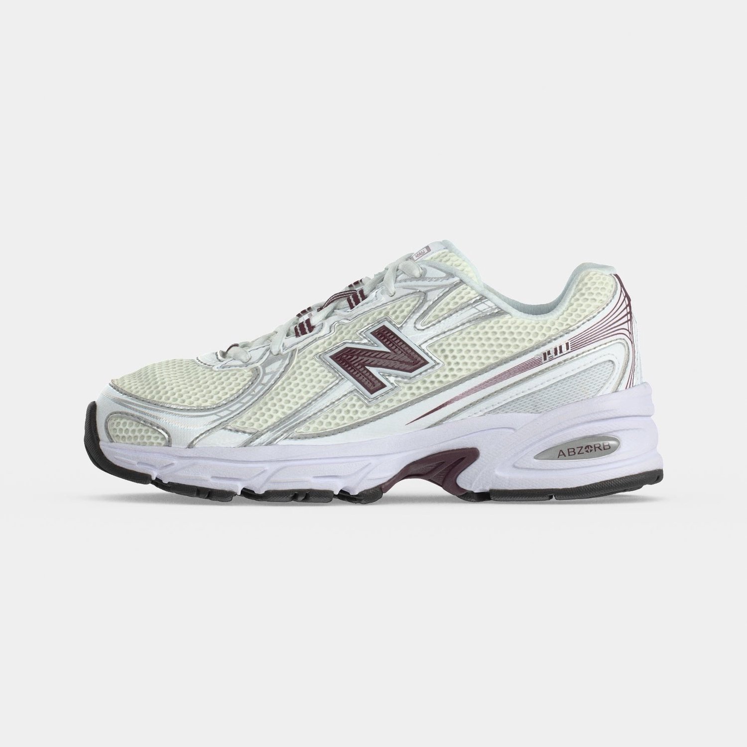 New Balance 740 - GS - White Bordeaux - Maat EU 39