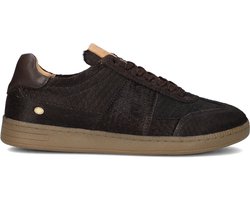 Fred De La Bretoniere - ZAZZA ELLA Sneaker Pony Snake Dark Brown - Maat 38