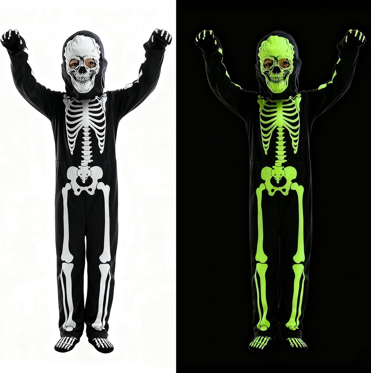 Skeletkostuum voor kinderen: meisjes en jongens voor Halloween carnaval cosplay party outfits