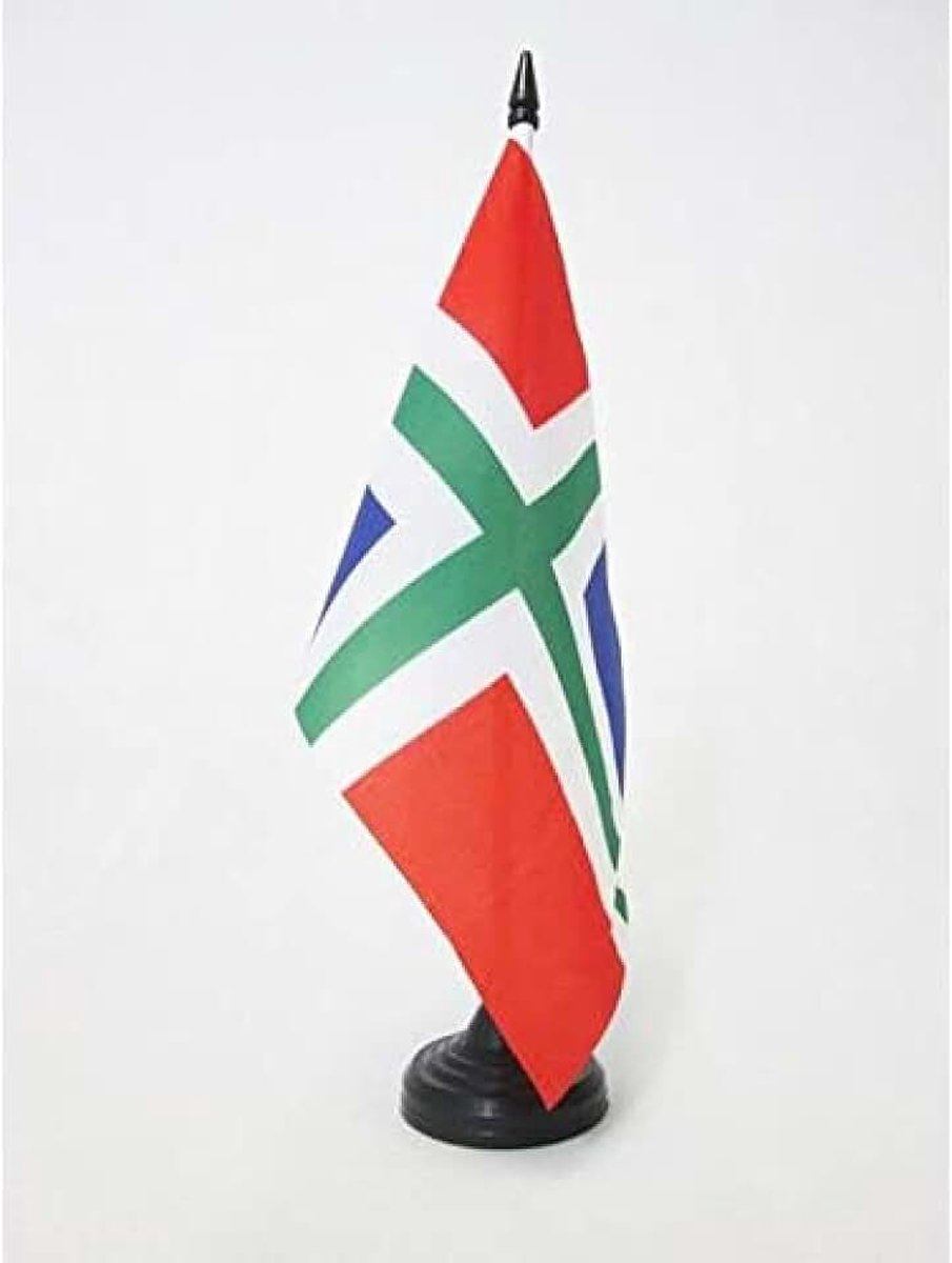 - Province of Groningen Table Flag 5'' x 8'' - Groningen Office Flag 100% Polyester 21 x 14 cm - Mini Desk Flag with 10'' Pole and Black Plastic Base