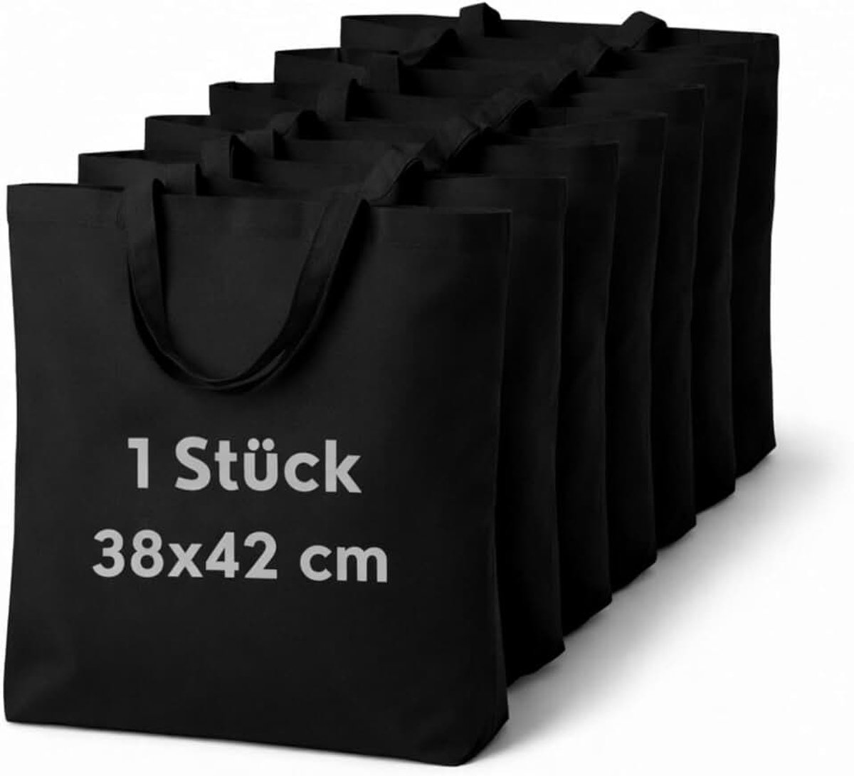 Pillow Katoenen tas 38 x 42 cm, draagtas van 100% katoen, 144 g/m², hengsels ca. 70 cm, blanco draagtas voor doe-het-zelf - praktisch voor dagelijks gebruik, universiteit en kantoor - Oeko-Tex