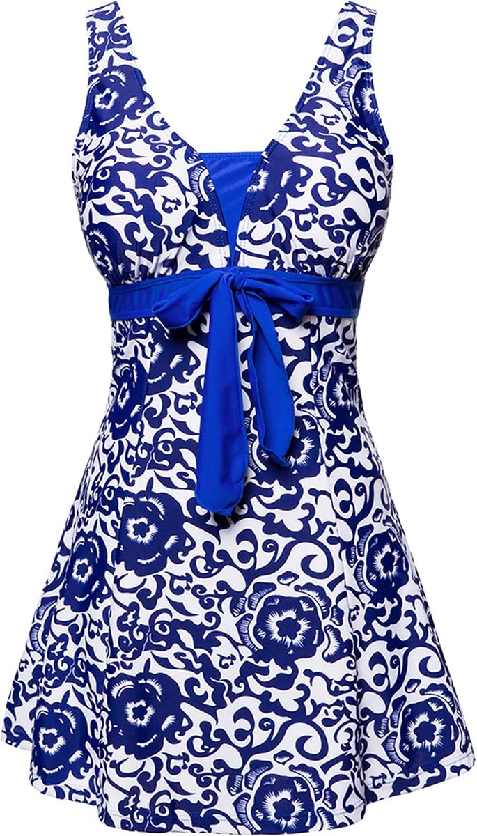Dames Eendelig Badmode met Shorts Elegant Effen Badmode Een Stuk Figuurvormende Tankini Plus Size Badmode