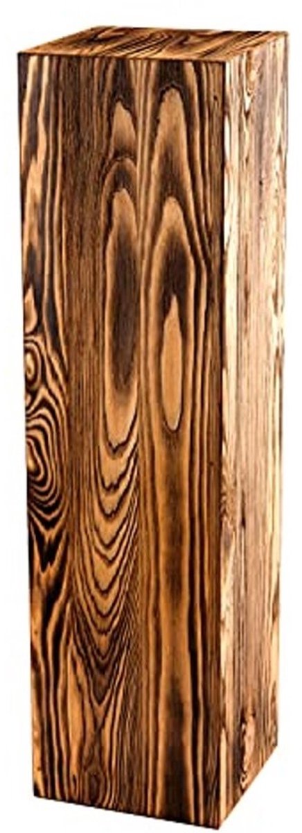 Rustieke Houten Zuil voor Planten en Decoratie - 75x20x20 cm