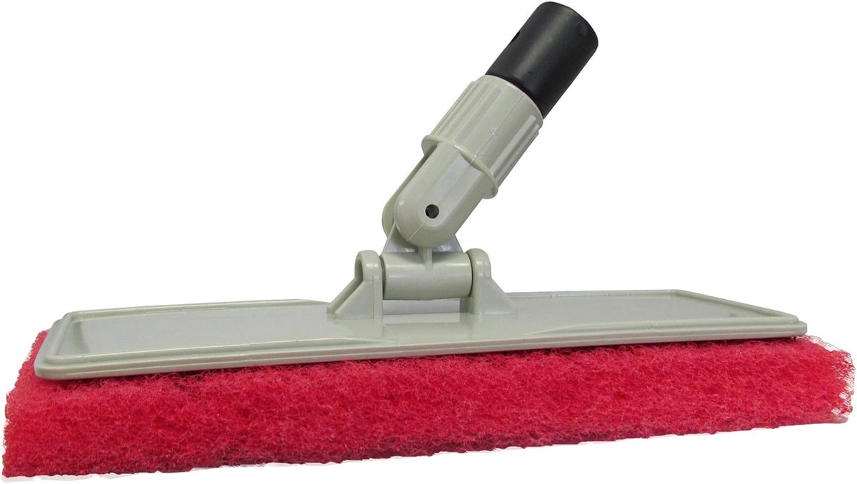 Brite hoofdrubber met rode pad