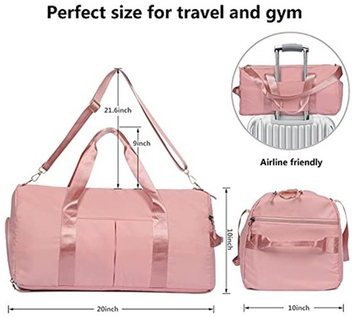 Waterdichte Duffel Sport Gym Bag - Geschikt voor Handbagage en Reizen