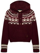 Superdry - Fairisle 1/2 Button Hoodie relaxed pasvorm - Dames - Sweaters