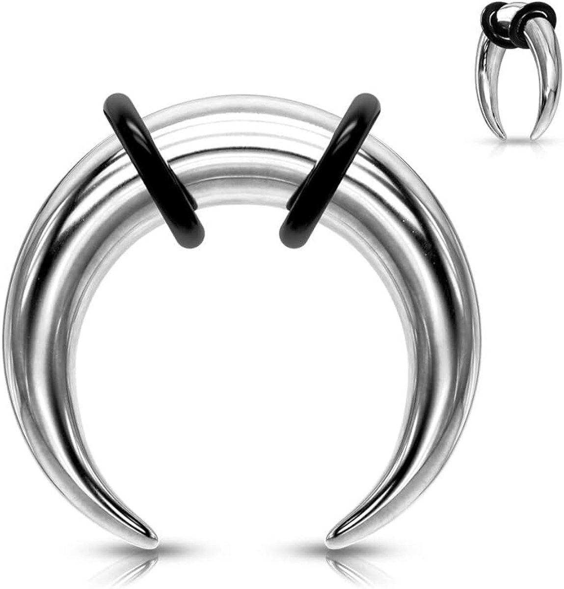 Chirurgisch staal zwart of zilver maatkeuze expander taper, Dehnung auf: 4,0 mm, Gelegeerd Staal