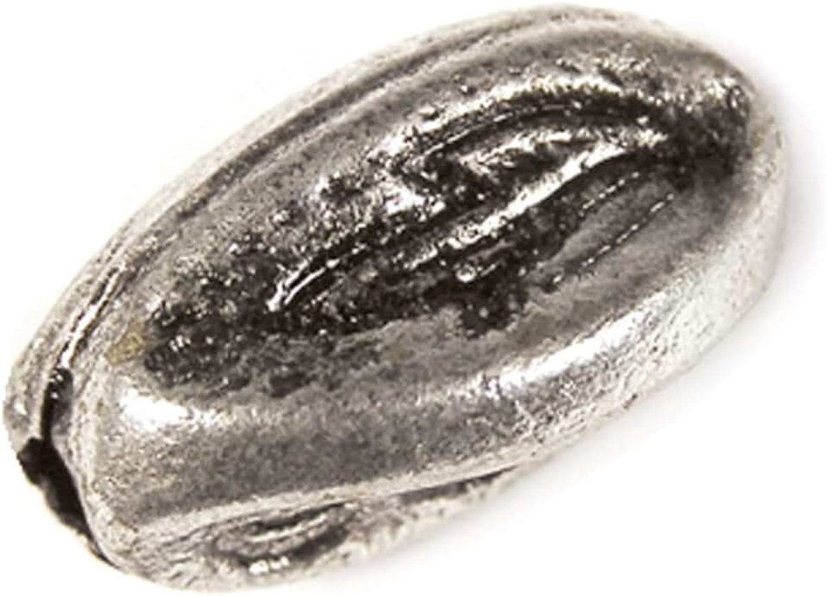 Parel van aluminium, onregelmatige vorm, 15 x 9 mm, 50 en