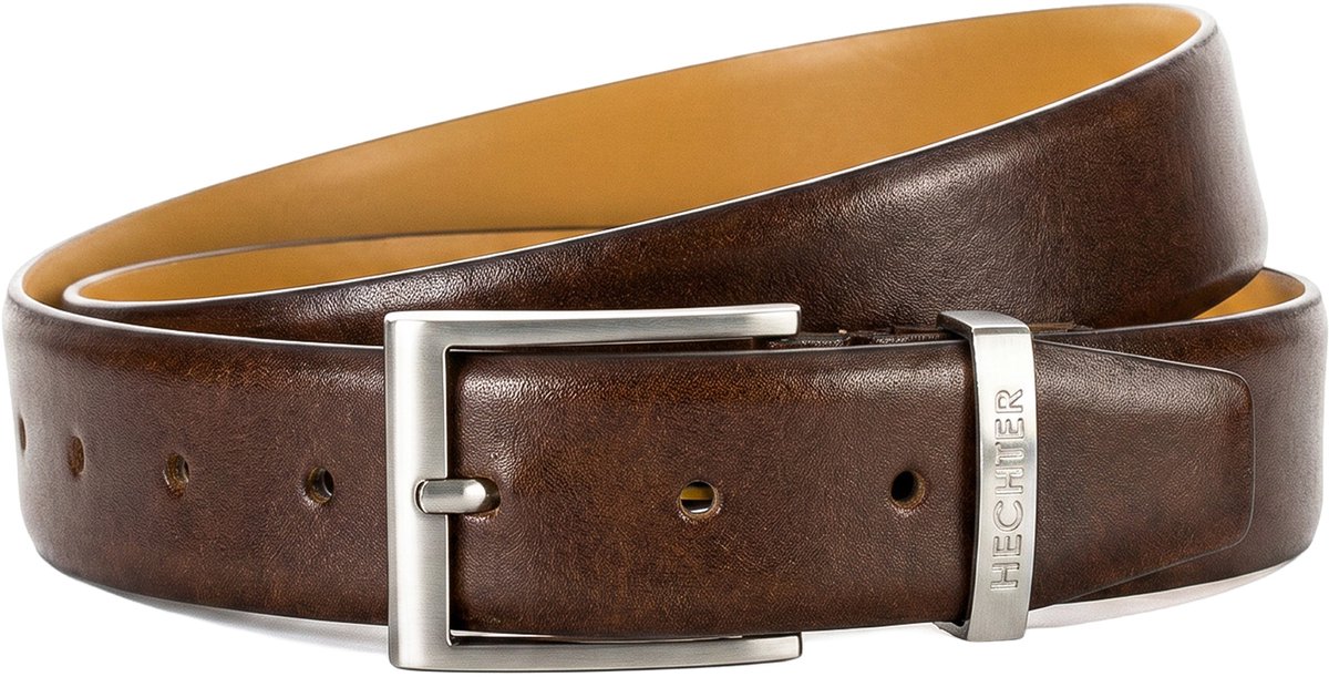 HECHTER leren heren riem - cognac