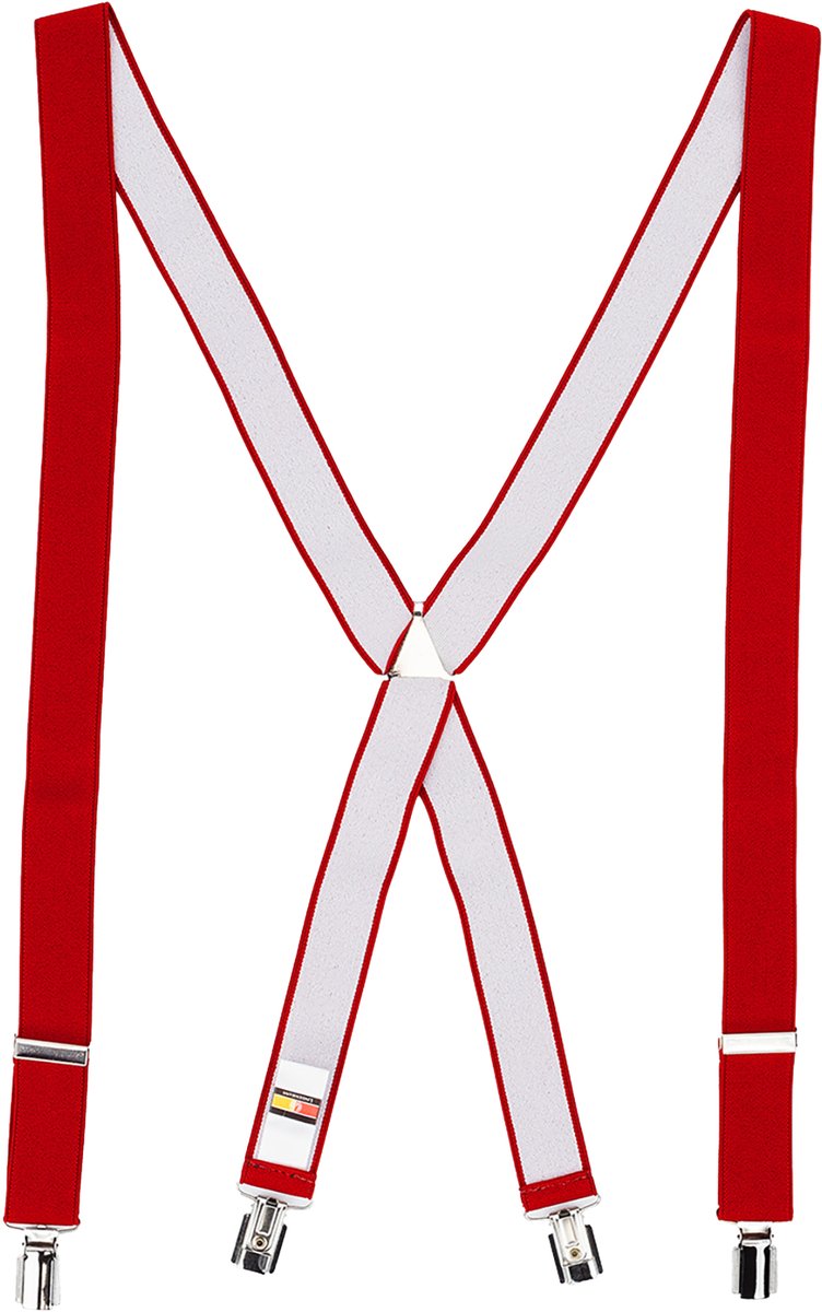 LINDENMANN heren bretels X-vorm - rood