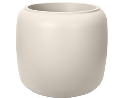 Elho Amber Beads Small 40 - Bloempot voor Binnen & Buiten - 100% Gerecycled Plastic - Ø 39.2 x H 34.9 cm - Linen white