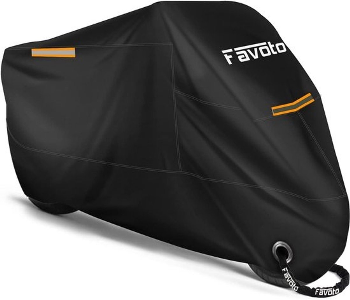 Motorafdekzeil, outdoor, 210T Oxford-stof, afdekhoes, indoor motorhoes, dubbel genaaid, met waterdichte strepen, verbeterd slotgat 220 cm x 105 cm x 125 cm