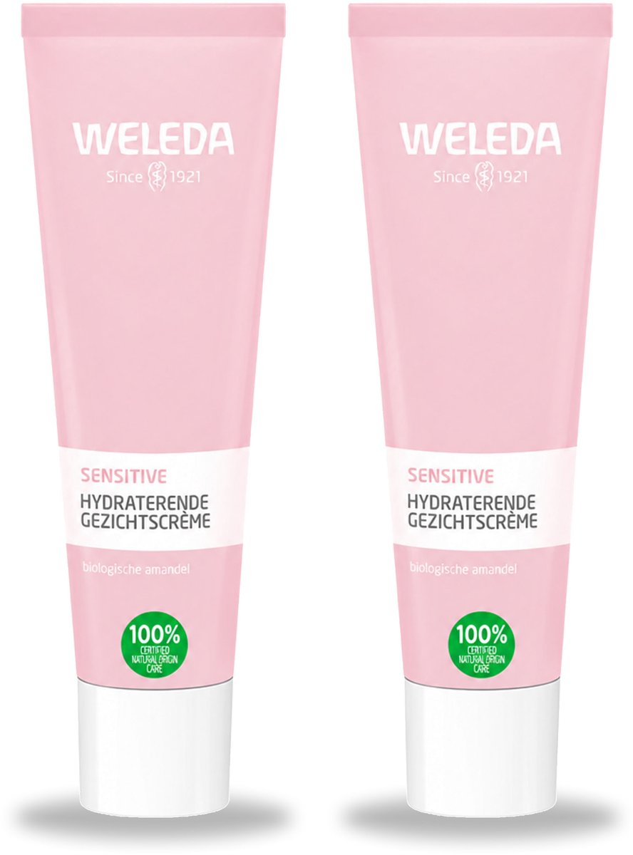 2 x WELEDA - Gezichtscrème Sensitive Hydraterend - Voor gevoelige huid - 30 ml - Voordeelverpakking - 2 stuks