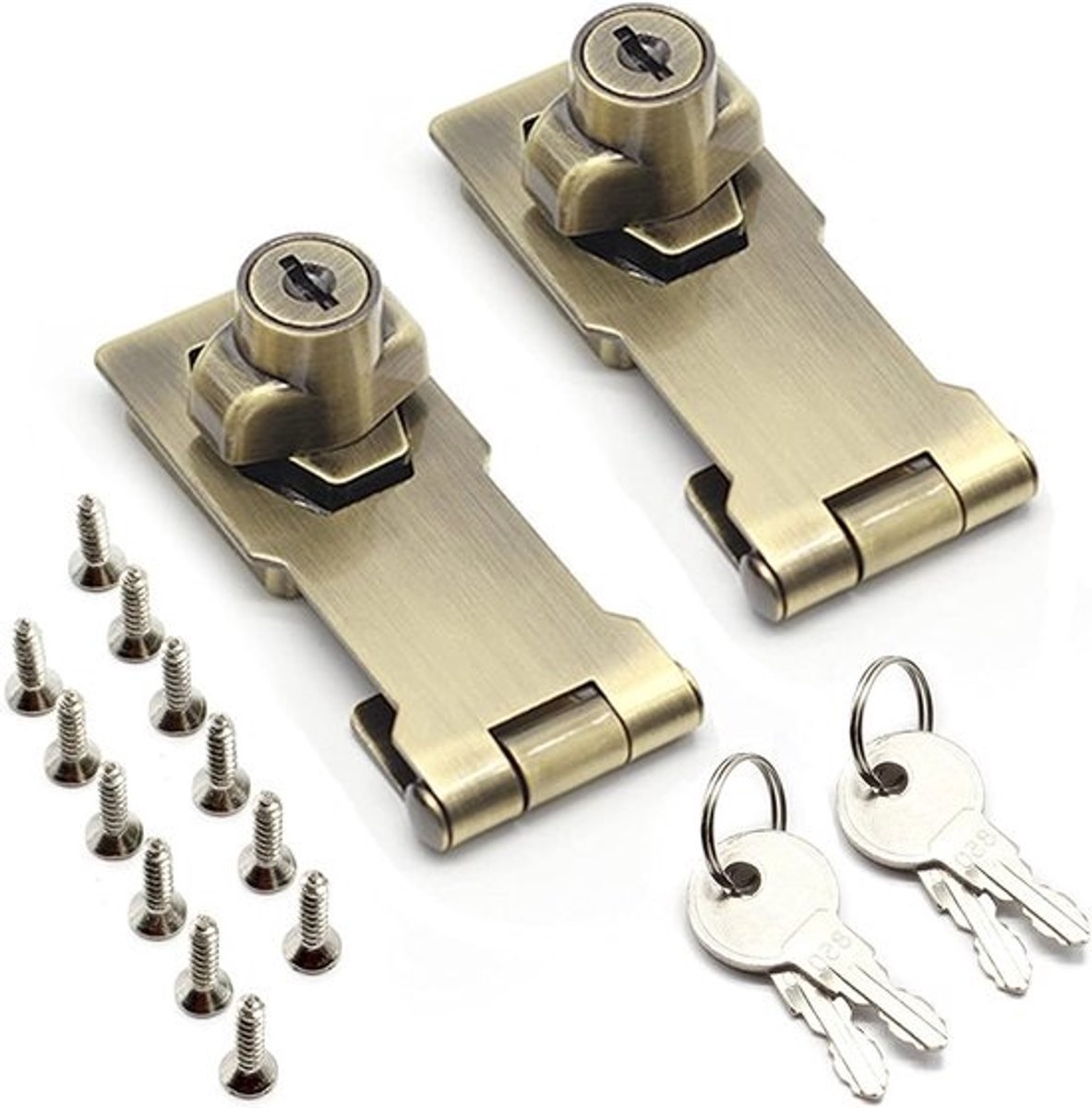Veiligheidslock voor kasten met hangslot - vergrendelbare beveiliging - 2 stuks - diefstalpreventie