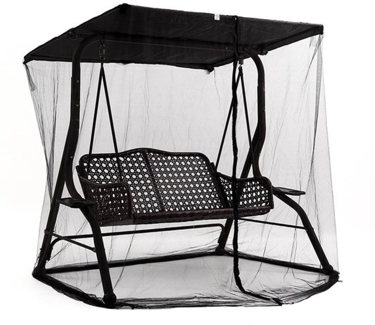 Dailygoods - Muggennet met rits - voor 3-zits parasol - Buitenbescherming