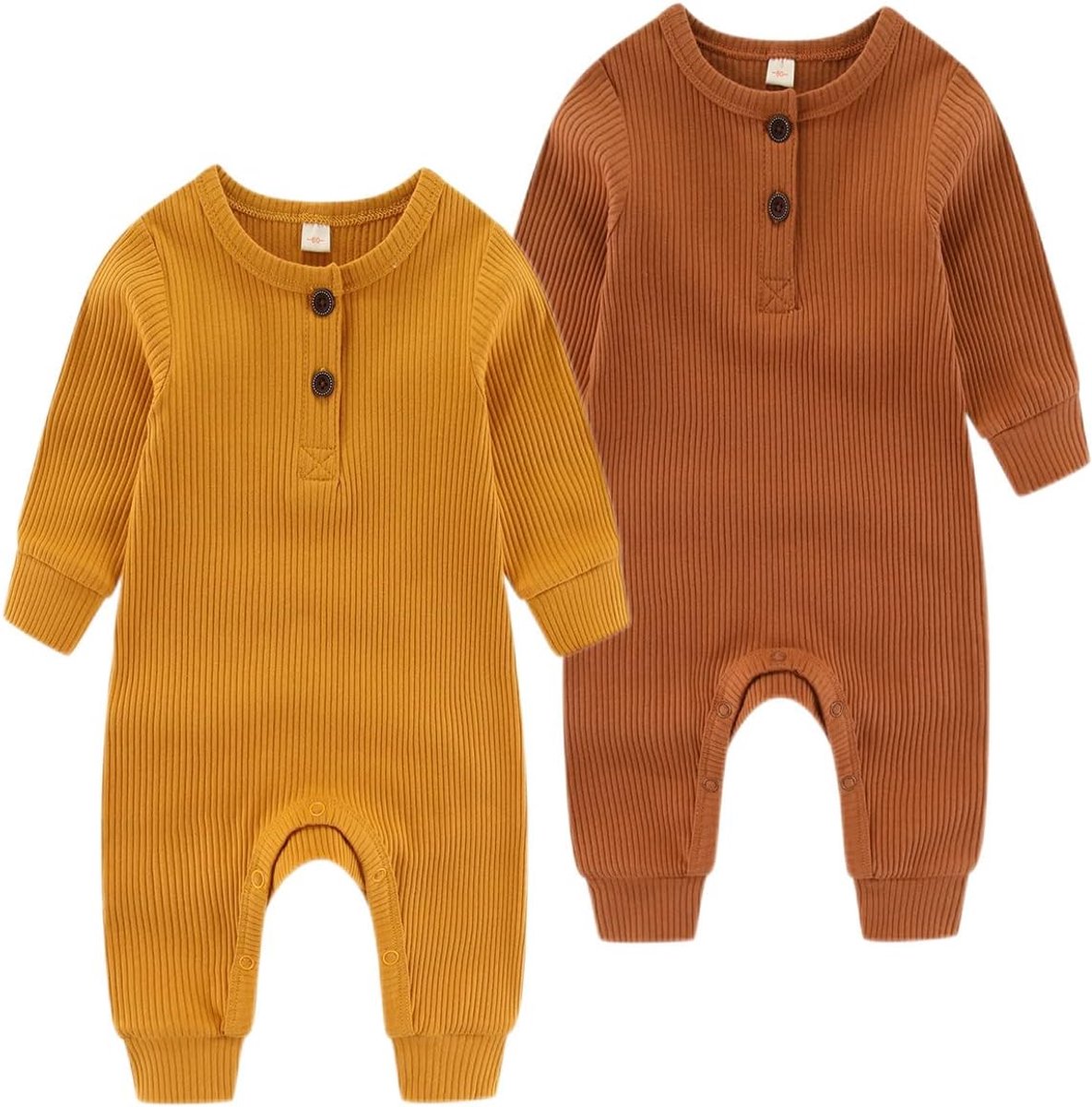 Babyrompertje pasgeborenen gebreide jumpsuit lange mouwen baby jongens meisjes voetloos eendelig pak, 0-24 maanden