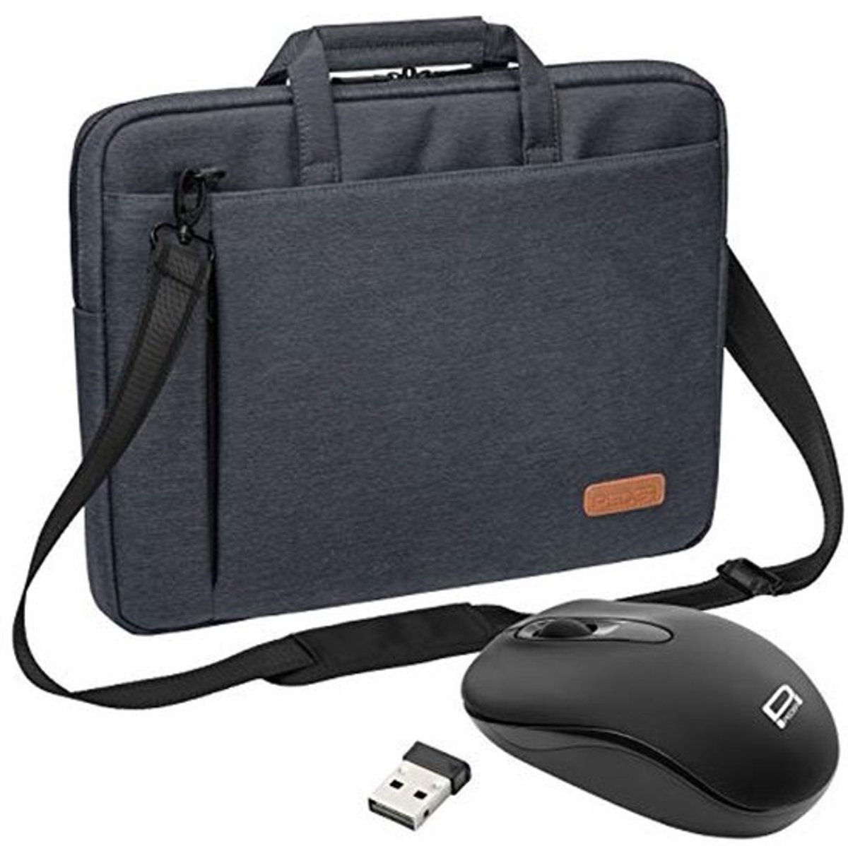 Stijlvolle 17.3 inch Laptop Schoudertas met Muis - Waterafstotend en Veelzijdig