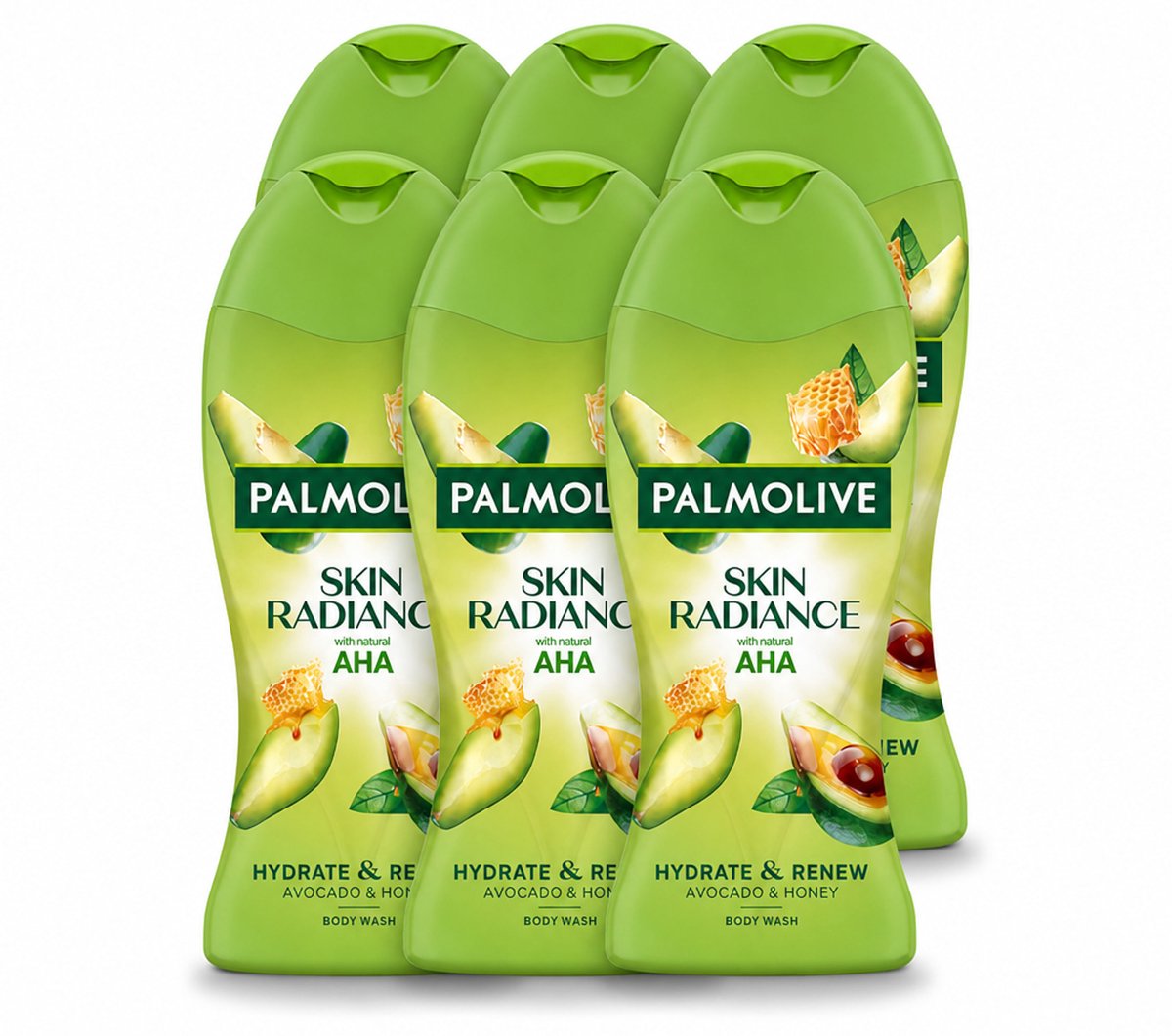 6 x Palmolive – Douchegel – Skin Radiance Avocado Honey – 250 ml - Voordeelverpakking - 6 stuks
