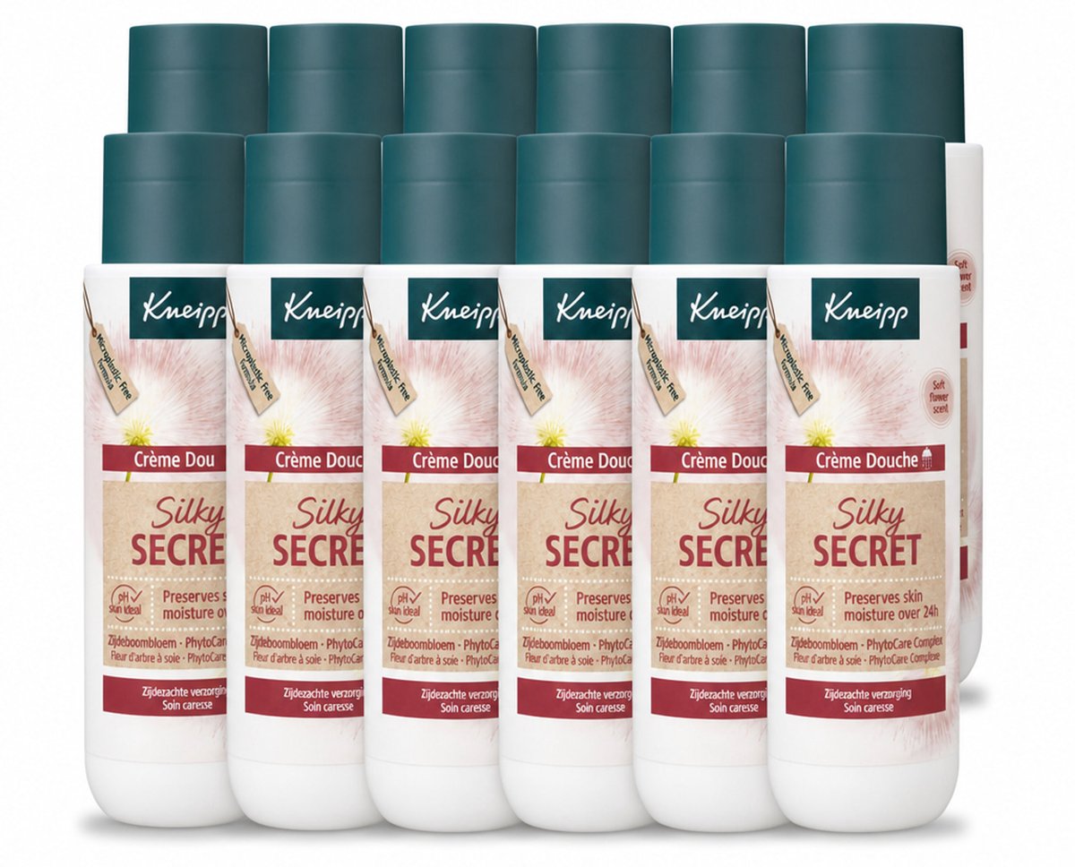12 x Kneipp - Douchecrème - Silky Secret - 200 ml - Voordeelverpakking - 12 stuks