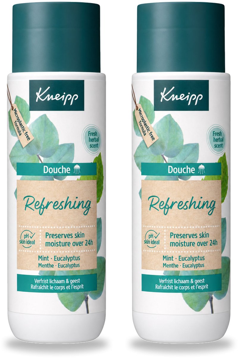 2 x Kneipp - Douchegel - Refreshing - Mint Eucalyptus - 200 ml - Voordeelverpakking - 2 stuks