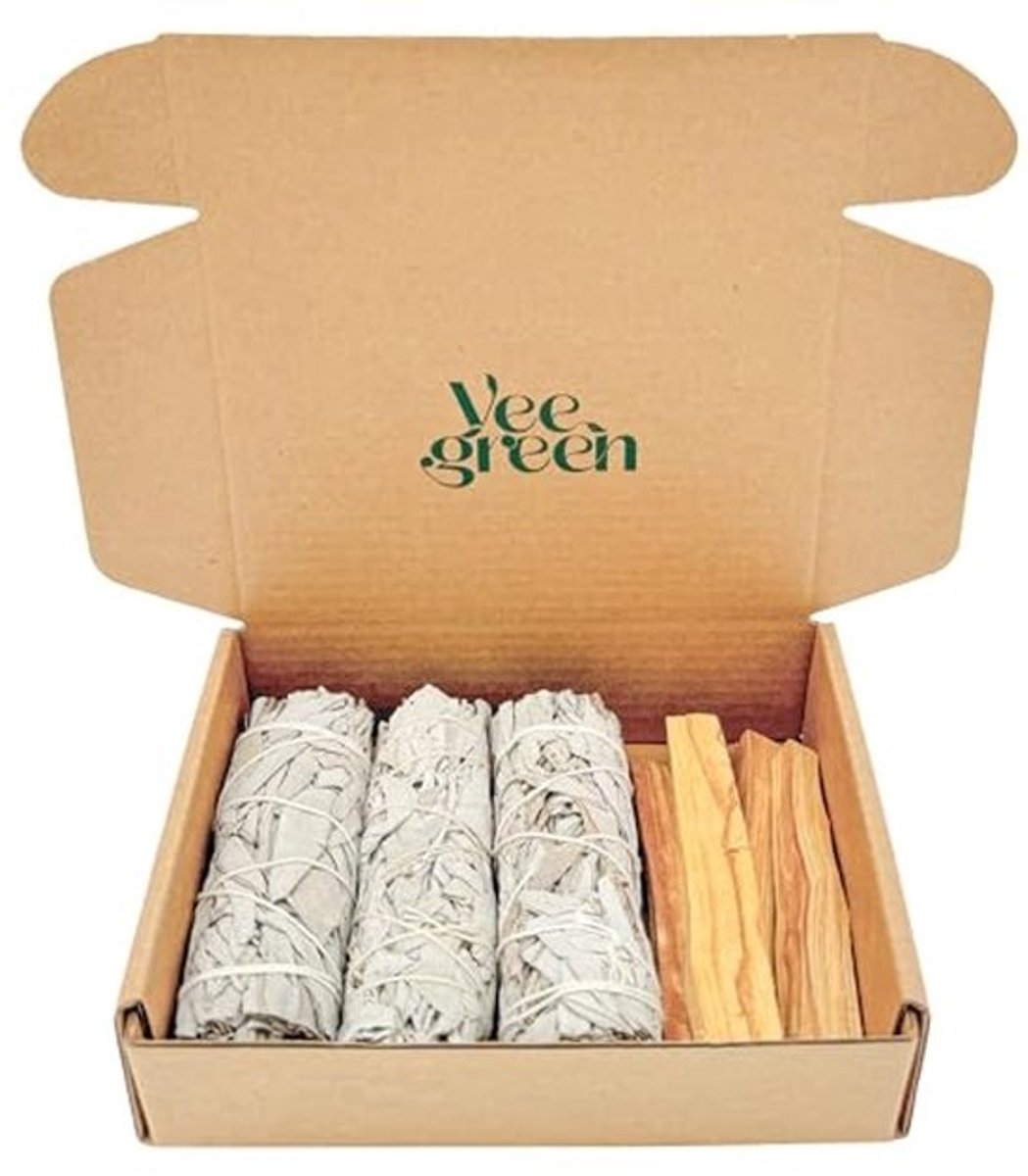 Witte Salie & Palo Santo Set – Natuurlijk Wierook voor Reiniging en Meditatie