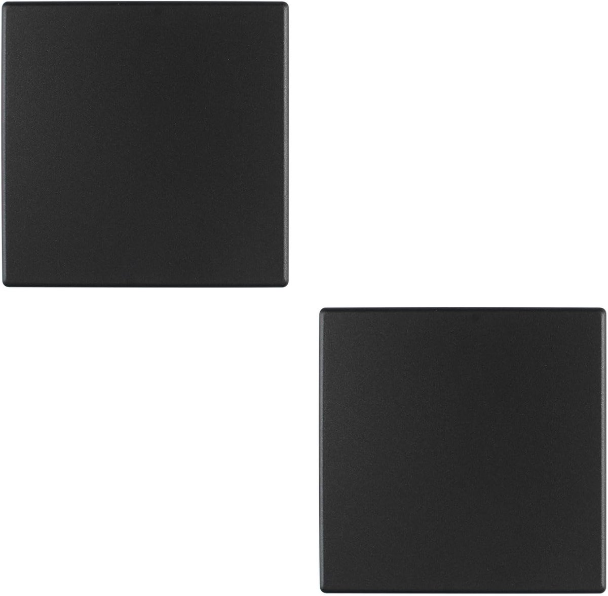 Set van 2 witte wandplaten, 8,6 x 8,6 cm, kunststof, zonder schroeven, dubbele wandplaat, wit, stopcontactdeksel voor stopcontacten of schakelaars, nee