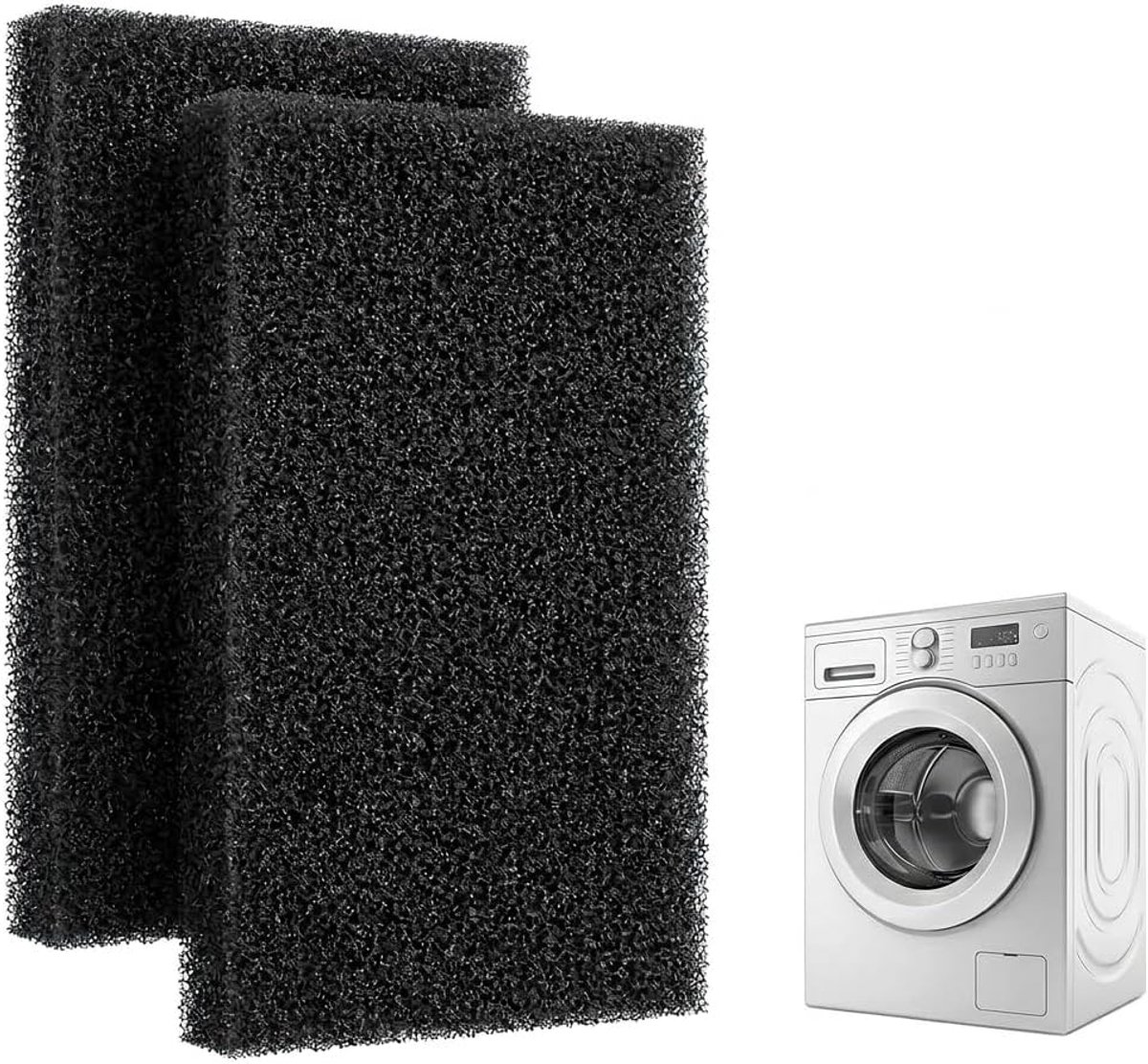 2 Stuks Pluizenfilter voor Wasdroger Compatibel met Gorenje, Schuimfilter 280x137x20 mm Vervanging voor SP13 D9866E D7565L Panasonic 429410 ANH628504 Wasdroger Warmtepomp Condensatie
