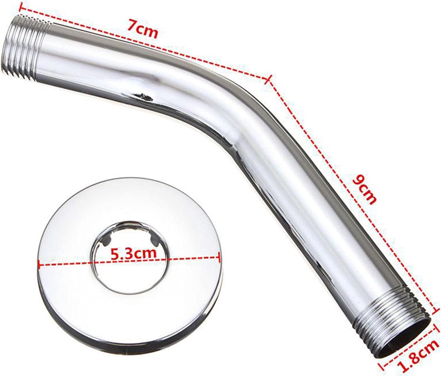 Douchearm 12CM - Roestvrij staal - Universeel ontwerp - Eenvoudige installatie - ServiceTopper