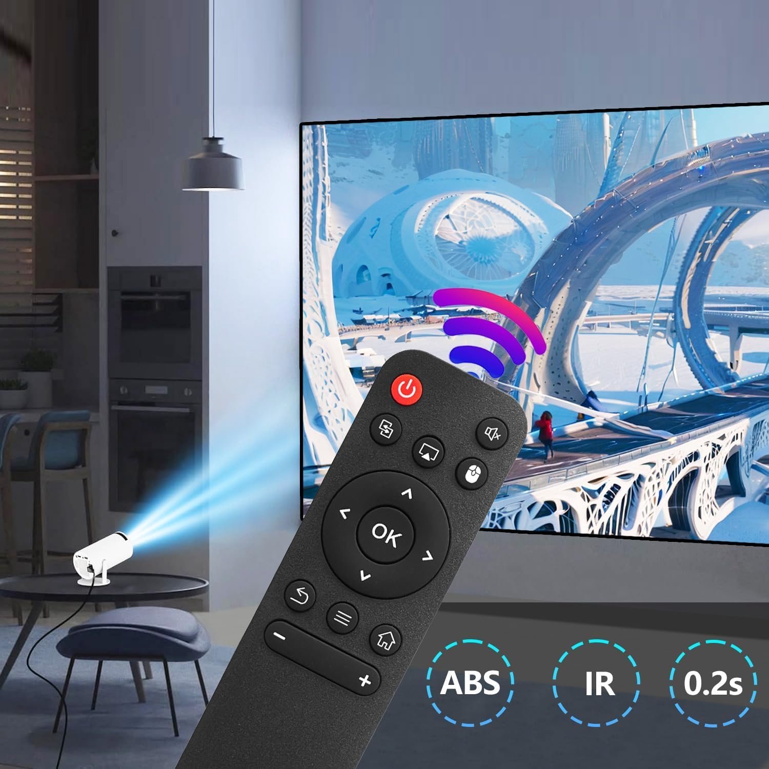 Afstandsbediening voor projector - vervangend model voor HY300PRO HY320 HY300 - eenvoudig in gebruik - m-winkel