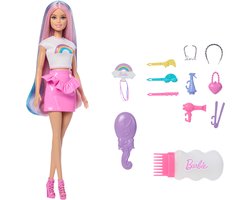 Barbie Modepop met extra lang schitterend regenbooghaar en 12 stylingaccessoires