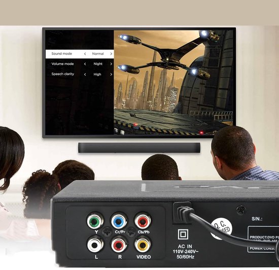 1080P DVD-Speler Met USB 3.0/2.0 En Afstandsbediening – Regiovrij En Speelt DVD/CD/VCD Af – Compact Ontwerp – Voor Filmavond In De Studentenkamer Of Slaapkamer – Zwart — afbeelding 3