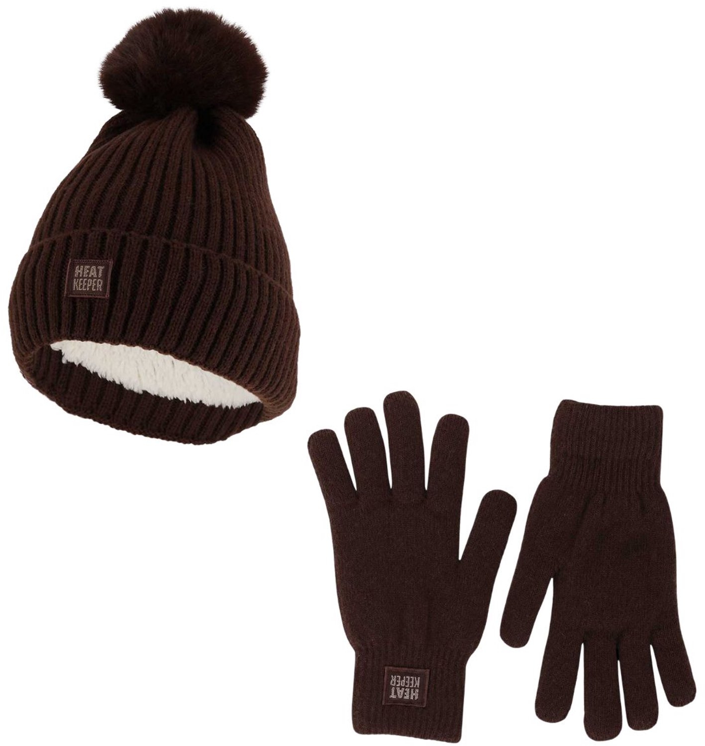 Heatkeeper Dames Winter Thermo Set - Muts + Handschoenen - Bruin - One Size