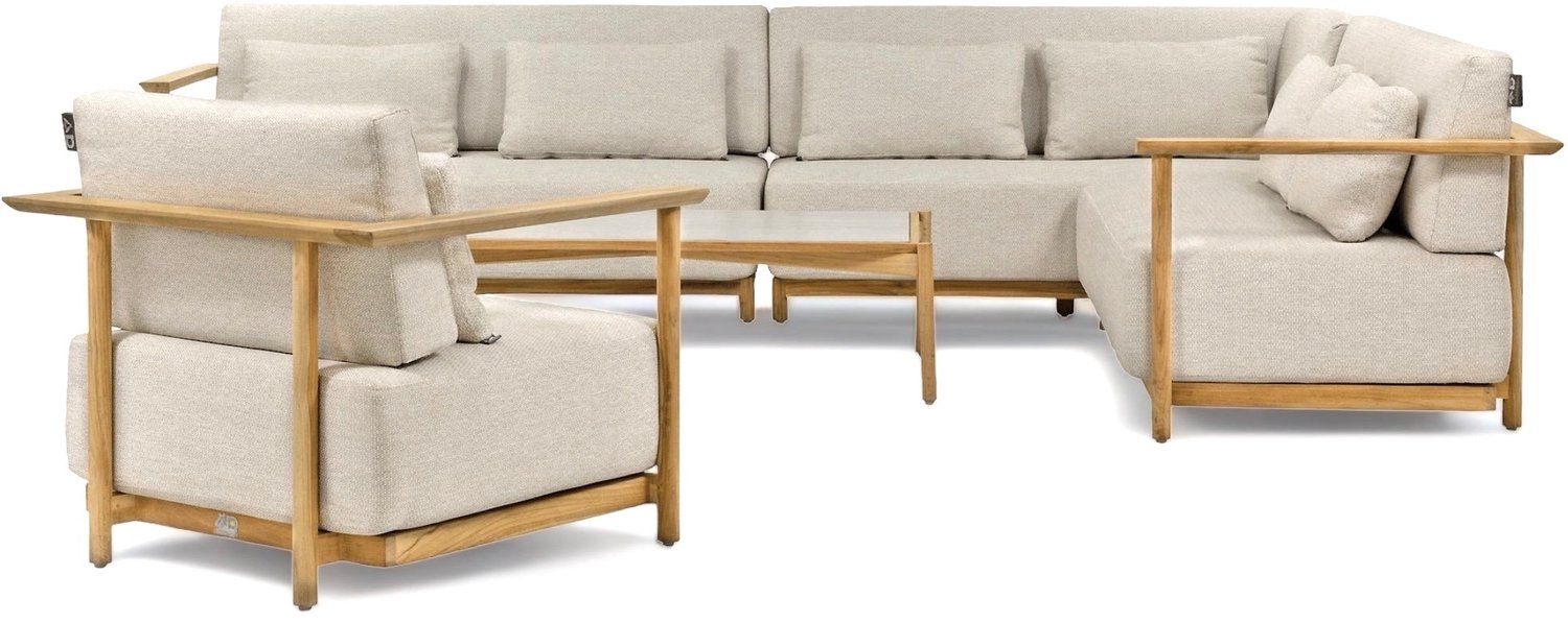 Apple Bee St. Lucia Loungeset 4-delig Links - 316 x 240 cm - Svlk Teak